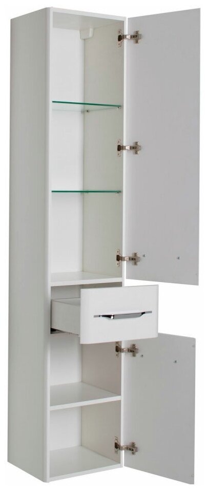 Шкаф-пенал для ванной Aquanet Виченца 36 белый - фотография № 3