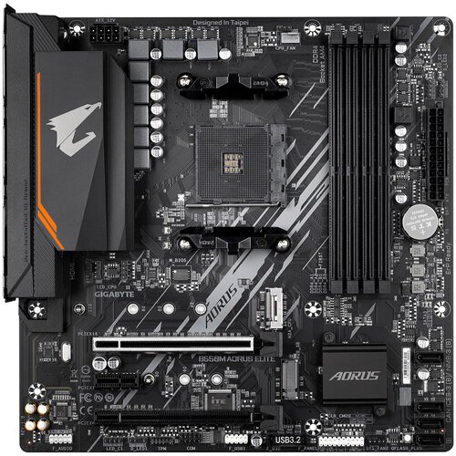 Материнская плата GIGABYTE B550M AORUS ELITE (rev. 1.0) Retail материнская плата gigabyte b550 aorus elite v2 rev 1 2