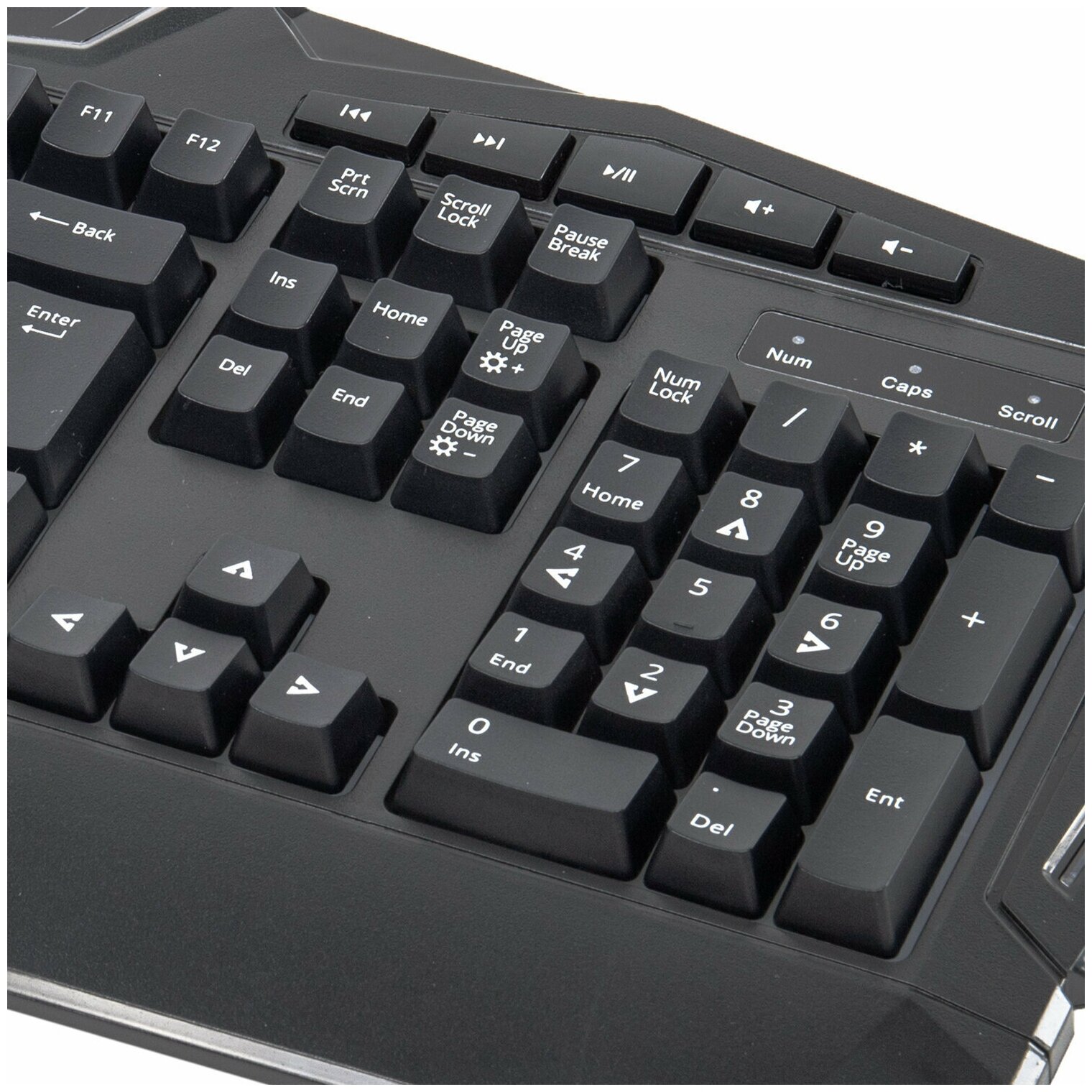 Клавиатура проводная игровая SONNEN Q9M USB 104 клавиши 10 мультимедийных RGB черная 513511