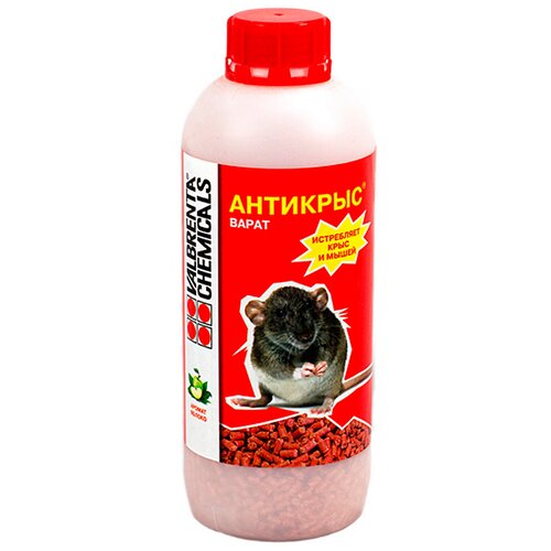 Средство для борьбы с грызунами антикрыс варат, гранулы с ароматом - яблоко, 800г