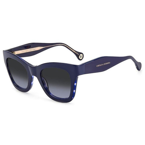 Солнцезащитные очки CAROLINA HERRERA, квадратные, оправа: пластик, для женщин, синий