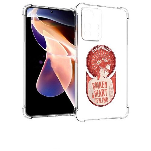 Чехол задняя-панель-накладка-бампер MyPads девушка разбитое сердце для Xiaomi Redmi Note 11 Pro/Note 11 Pro Plus противоударный