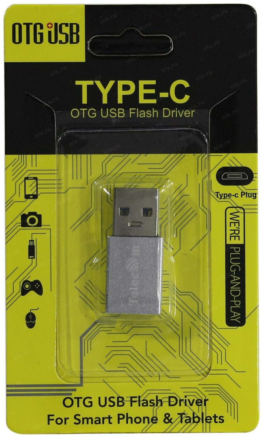 Переходник Telecom OTG USB 3.1 Type-C/F --> USB 3.0 A/M