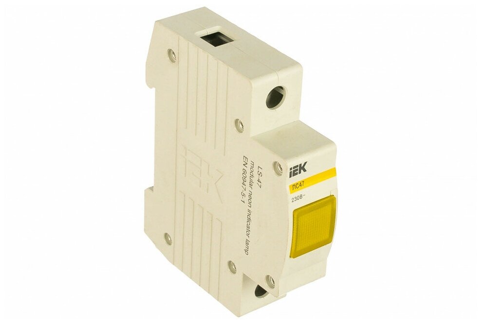 фото Сигнальная лампа IEK, DIN 1P, желтый неон, ЛС-47, ИЭК MLS10-230-K05 15165164