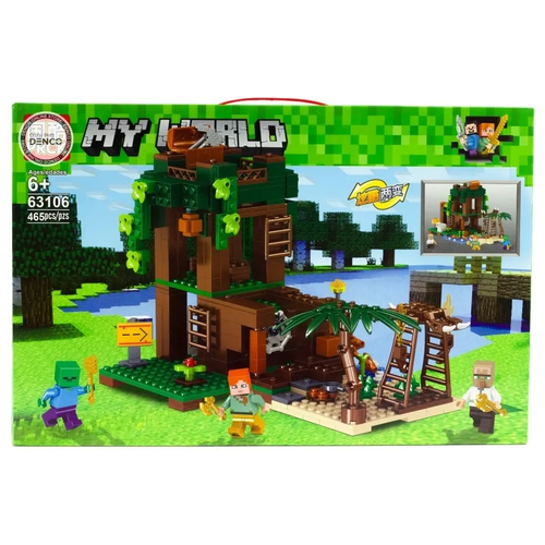 фото Детский игровой конструктор my world minecraft (майнкрафт) "атака зомби" 63106 (465 деталей) юг тойз