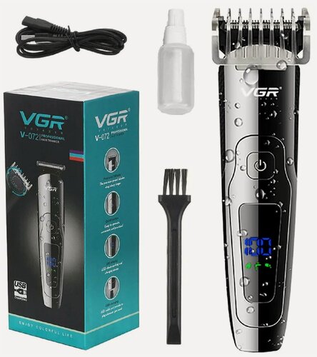 Изображение товара Машинка для стрижки, Набор для стрижки CRONIER волос VGR v-072, черный