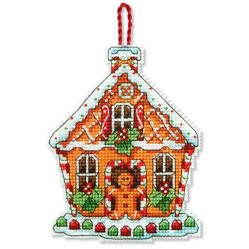 Набор для вышивания: Пряничный домик, украшение Dimensions DMS-70-08917 joy tag ornaments 70 08849 dimensions набор для вышивания 11 x 11 см счетный крест