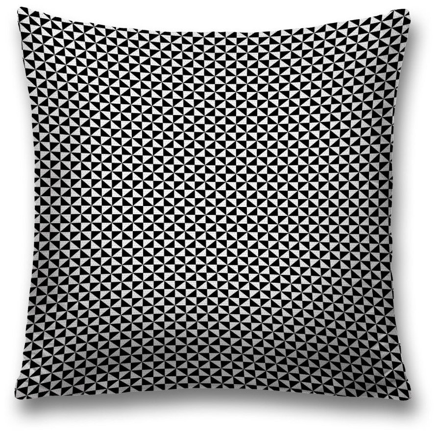 Наволочка декоративная на молнии, чехол на подушку JoyArty "Полотно мелких треугольников" 45х45 см
