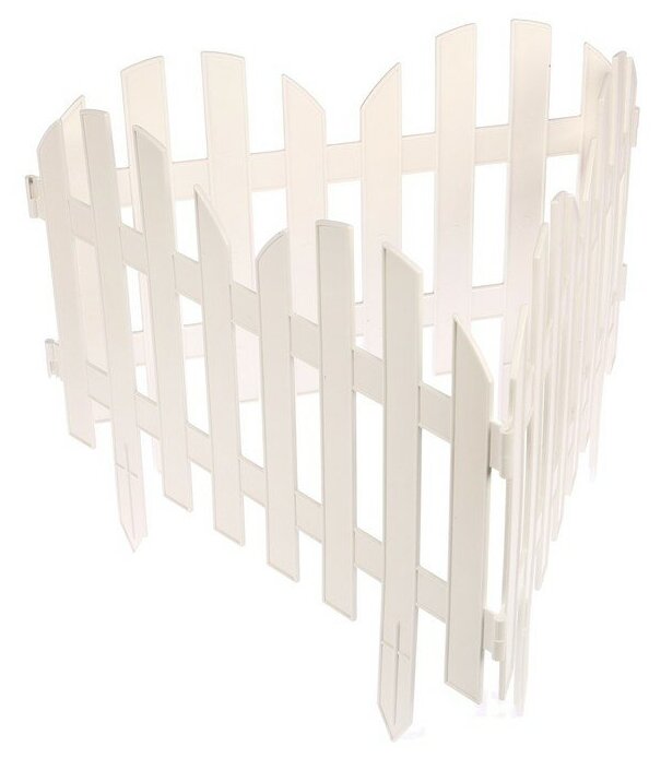 Забор декоративный пластмасса, Palisad, №4, 28х300 см, белый, ЗД04 - фотография № 8