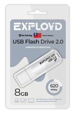 USB флэш-накопитель (EXPLOYD EX-8GB-620-White)