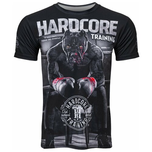 фото Футболка hardcore training, размер 48, серый, черный