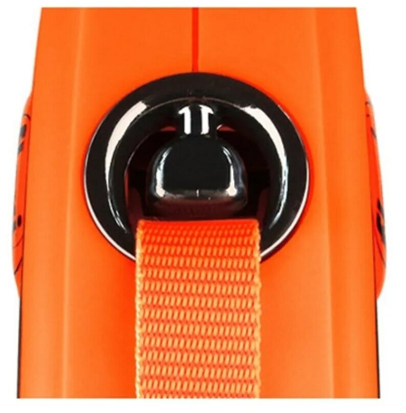 Поводок-рулетка для соба весом до 65 кг flexi Xtreme L 5 м лента оранжевая - фотография № 8