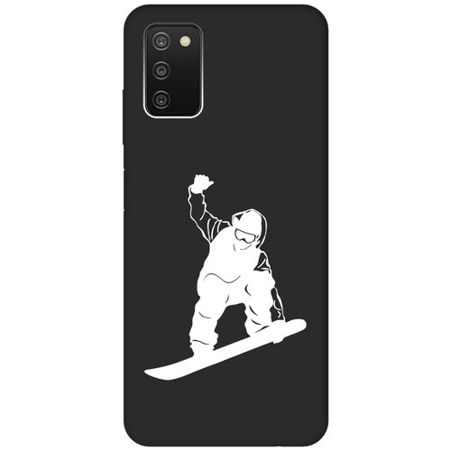 Матовый чехол Snowboarding W для Samsung Galaxy A03s / Самсунг А03с с 3D эффектом черный матовый чехол avo rap для samsung galaxy a03s самсунг а03с с 3d эффектом черный