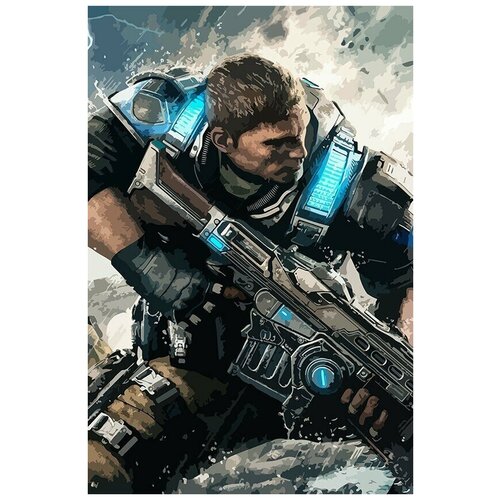 Картина по номерам на холсте игра Gears of war - 8607 В 60x40