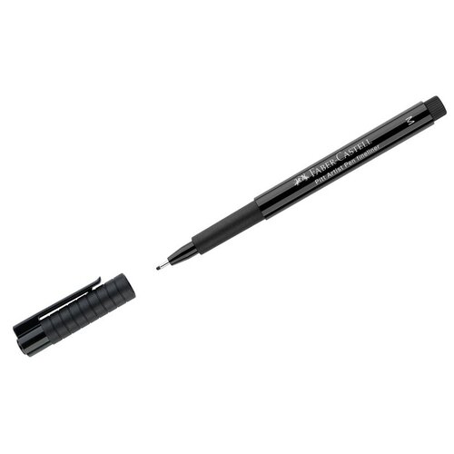 Ручка капиллярная Faber-Castell Pitt Artist Pen Fineliner M цвет 199 черный, М=0,7мм, игольчатый пишущий узел 286955