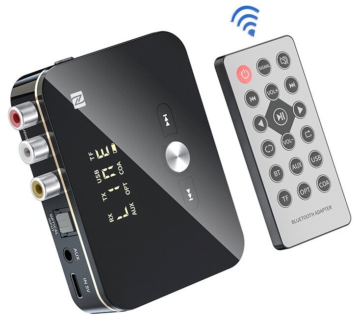 Адаптер Bluetooth Трансмиттер Ресивер (Приемник Передатчик аудио) Coaxial Optical TosLink AUX RCA MicroSD USB. M8