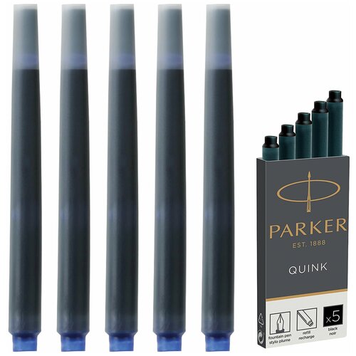 ручка parker rg0033330 комплект 2 шт Чернильные картриджи PARKER черные 5 шт/уп 1950382 Франция 2 шт.