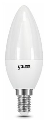 Светодиодная лампа Gauss Свеча 9.5W 950lm 6500К E14 LED 1/10/100