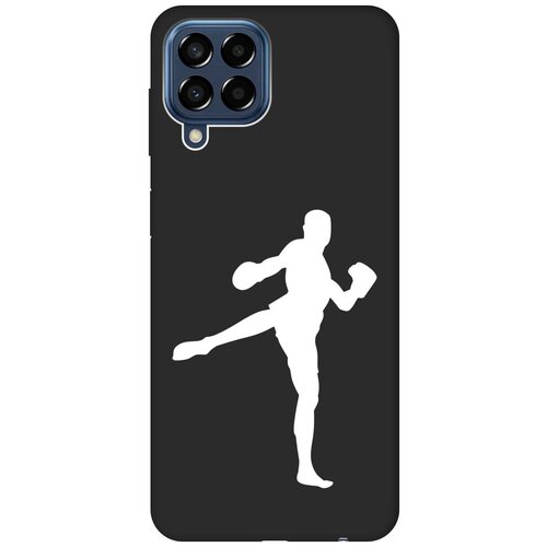 Матовый чехол Kickboxing W для Samsung Galaxy M33 5G / Самсунг М33 5г с 3D эффектом черный матовый чехол instaholic w для samsung galaxy m33 5g самсунг м33 5г с 3d эффектом черный