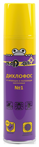 ДИХЛОФОС1 NADZOR универсальный от летающих и ползающих насекомых аэрозоль средство защита отрава от тараканов мух клопов блох моли