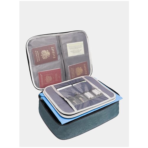 Органайзер для хранения документов, вещей с кодовым замком, серый, Home City