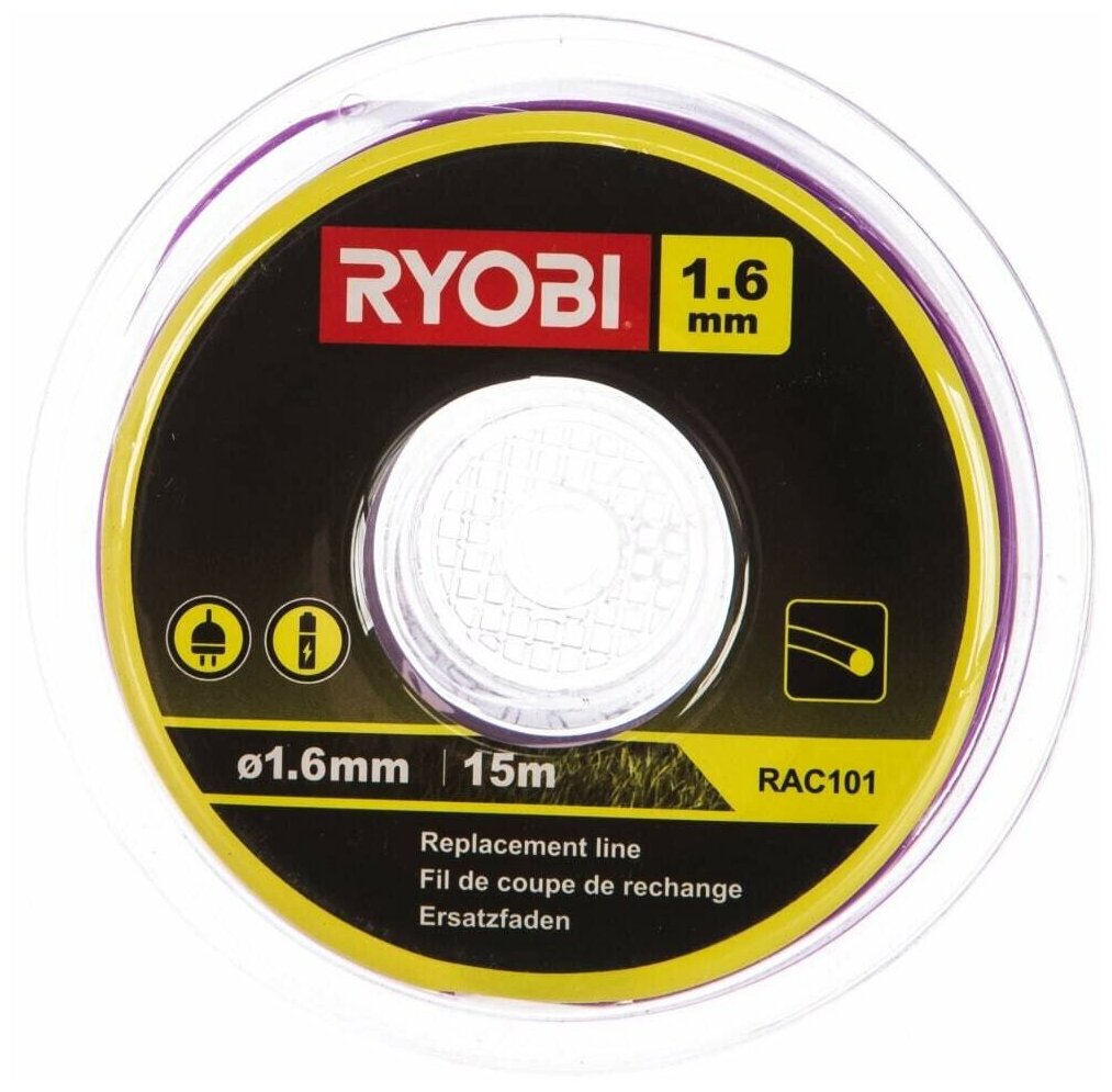 Леска для триммеров Ryobi rac101 5132002638 (1,6 мм; 15 м; круг)