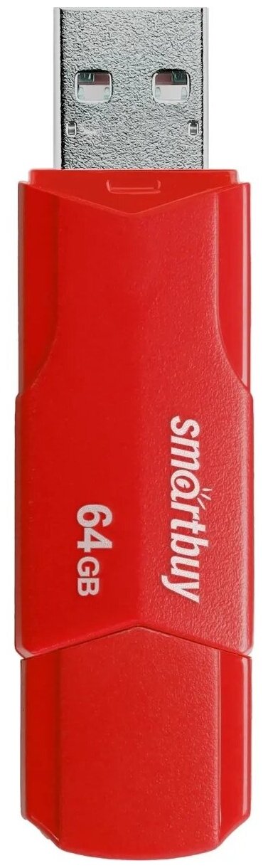 Флешка 64Gb USB 2.0 SmartBuy Clue красный (SB64GBCLU-R)