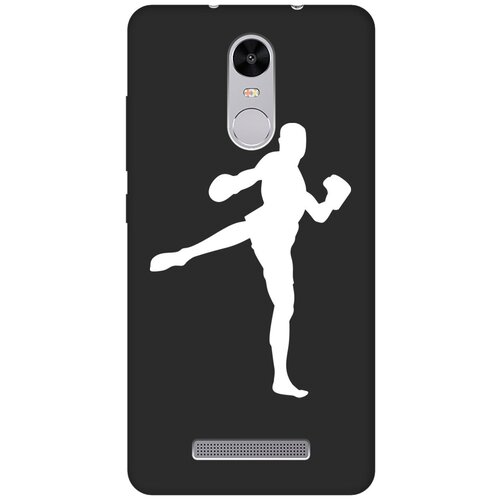 Матовый чехол Kickboxing W для Xiaomi Redmi Note 3 / Note 3 Pro / Сяоми Редми Ноут 3 / Ноут 3 Про с 3D эффектом черный матовый soft touch силиконовый чехол на xiaomi redmi note 3 note 3 pro сяоми редми ноут 3 ноут 3 про с 3d принтом chaos w черный