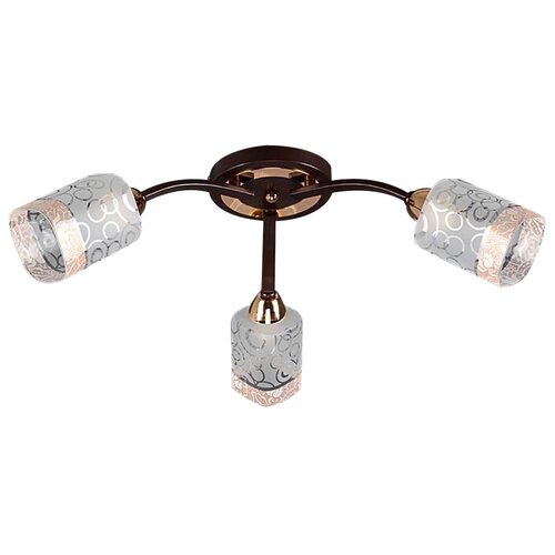 Потолочная люстра Максисвет 1-9170-3-FG+BR+GL E14 с 3 плафонами