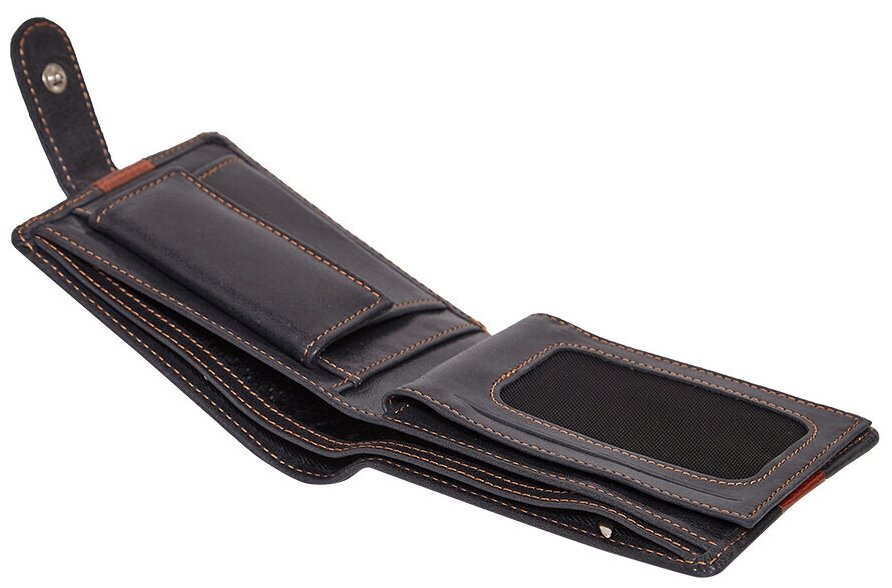 Портмоне FORTE, фактура гладкая, черный — фото 1