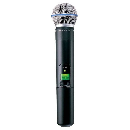 SHURE SLX2/BETA58 L4E 638 - 662 MHz ручной передатчик с капсюлем динамического микрофона BETA 58 для беспроводной системы SLX