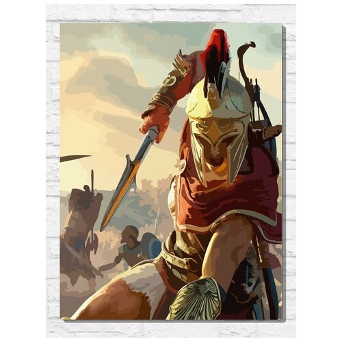 Картина по номерам на холсте игра Assassins creed Odyssey - 9529 В 30x40