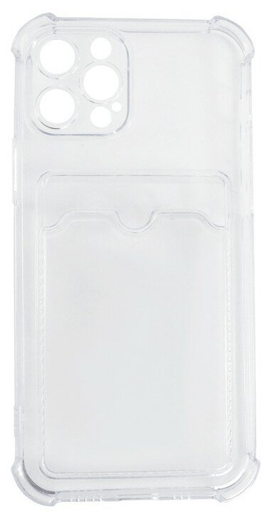 Чехол LuxCase для APPLE iPhone 12 Pro Max TPU с картхолдером 1.5mm Transparent 63508 - фото №5