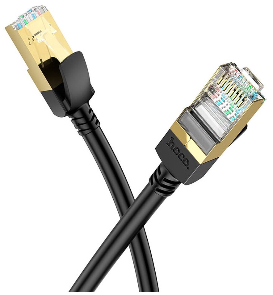 Hoco / Кабель для интернета / Патч-корд / Gigabit CAT.6 3м черный US02