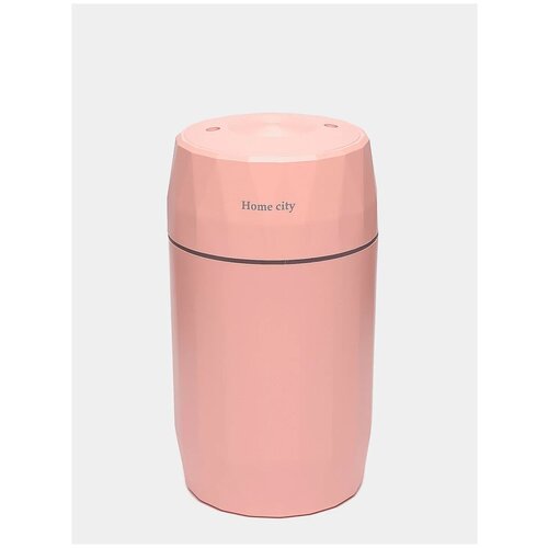 Портативный увлажнитель воздуха ультразвуковой воздухоувлажнитель с подсветкой для дома офиса ночник 1200 мл розовый Home Сity 120100₽