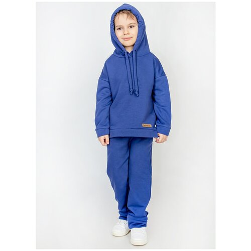 Костюм YOULALA детский, худи и брюки, размер 30 (110-116), синий