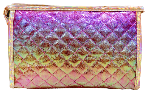 Косметичка Crystel Eden, 6х15х23 см, фиолетовый, розовый