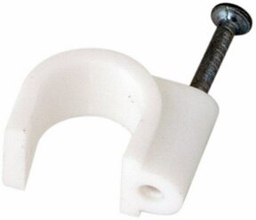 Крепеж кабеля круглый 16 мм, белый (упак. 50 шт) REXANT 5 упак арт. 07-4016