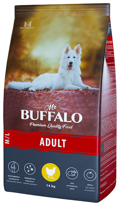 Сухой корм для собак Mr.BUFFALO Adult M/L с курицей