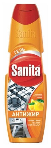 Средство для чистки плит, духовок, грилей от жира/нагара 500 г, SANITA (Санита) «Гель Антижир», 2642 - фотография № 3