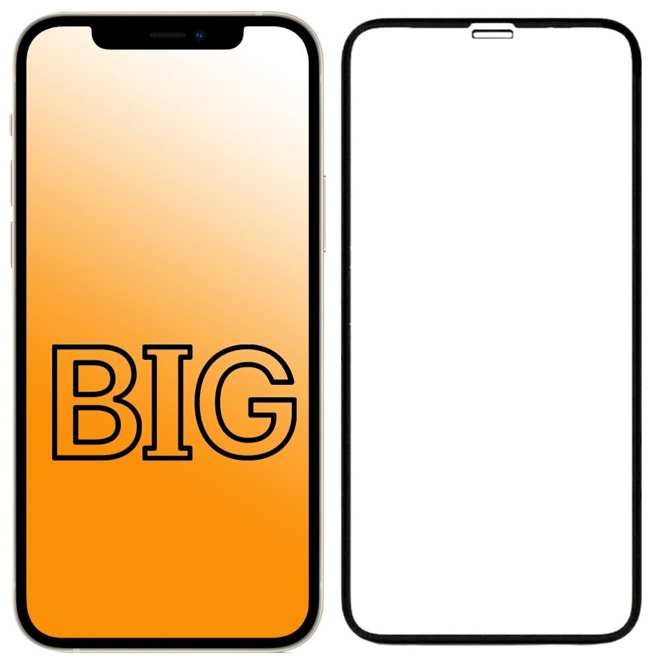 Защитное стекло для iPhone 12 и iPhone 12 Pro / Стекло на айфон 12 и айфон 12 про (в комплекте 2 стекла)