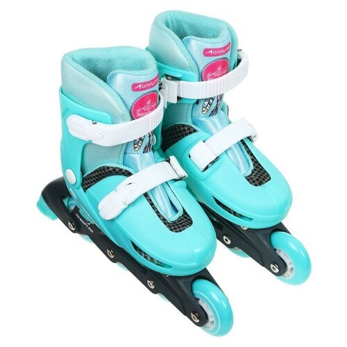 фото Роликовые коньки раздвижные, размер 34-37, колёса pvc 64 мм, пластиковая рама onlitop