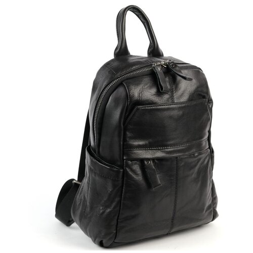 фото Кожаный рюкзак 8116 блек piove