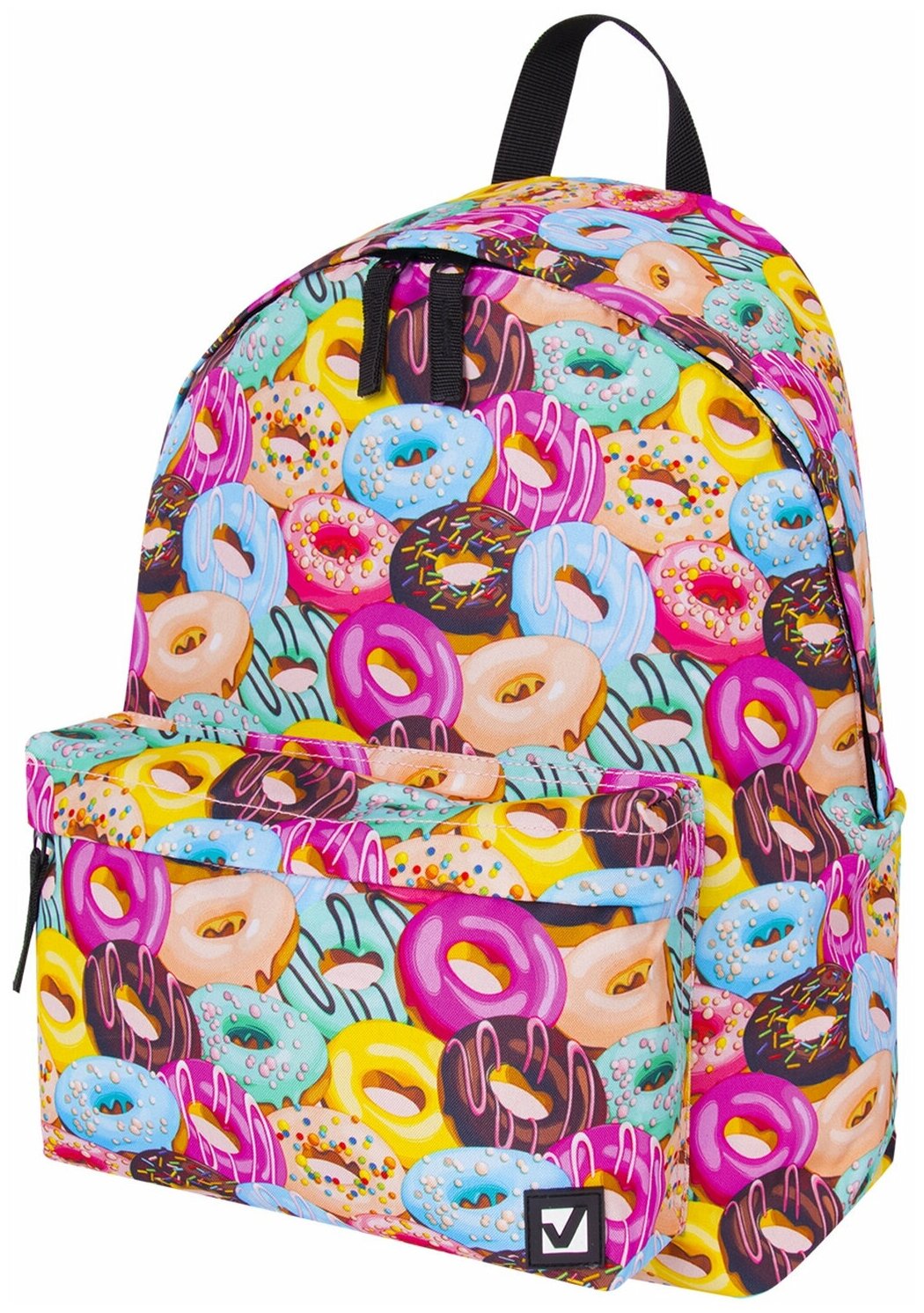 Рюкзак BRAUBERG сити-формат универсальный, "Donuts", разноцветный, 41х32х14 см, 228862