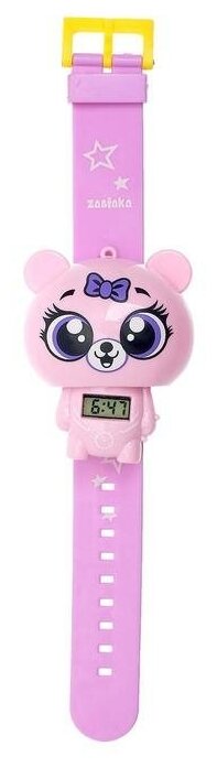 Электронные часы ZABIAKA "Милашечка" розовый, пластик
