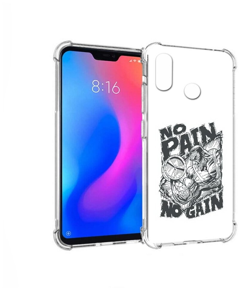 Чехол задняя-панель-накладка-бампер MyPads бодибилдинг тяжелая работа для Xiaomi Redmi 6 Pro/Xiaomi Mi A2 Lite противоударный