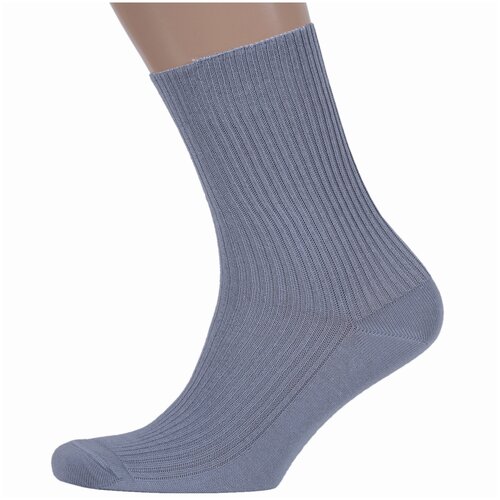 фото Мужские медицинские носки из 100% хлопка брестские (бчк) рис. 009, светло-серые, размер 29 (44-45)