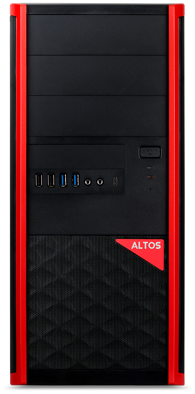 Altos P10 F7/Intel Core i5-11400 2.60GHz Hexa/8GB+256GB SSD/GF RTX3070 Blower 8GB/noOS/3Y/BLACK+RED