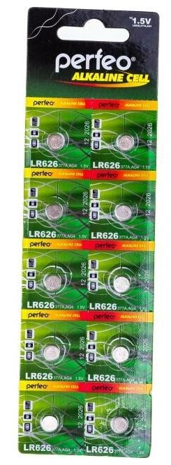 Батарейки Perfeo LR626/10BL Alkaline Cell 377A AG4