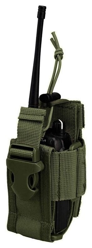 Тактическая сумка чехол для рации Baofeng Retevis Kenwood TYT Abbree универсальный подсумок для радиостанции на лямку ремень рюкзак Army Green